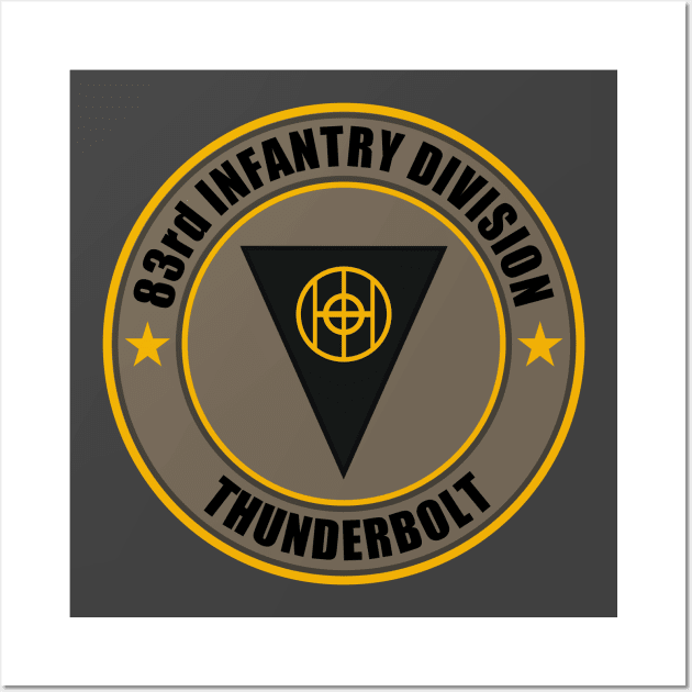 83rd Infantry Division Patch Thunderbolt Wall Art by Firemission45